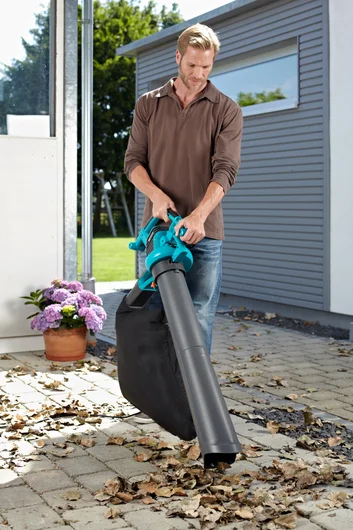 🍁hyra lövblås/lövsug – gardena ergojet 3000 med uppsamlare och kvarn