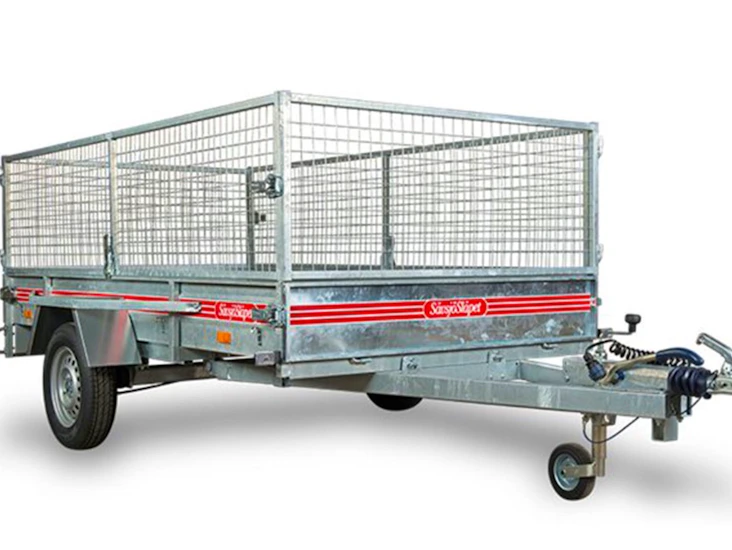 Tippbart gallersläp 1300 kg, lastvikt 1000 kg