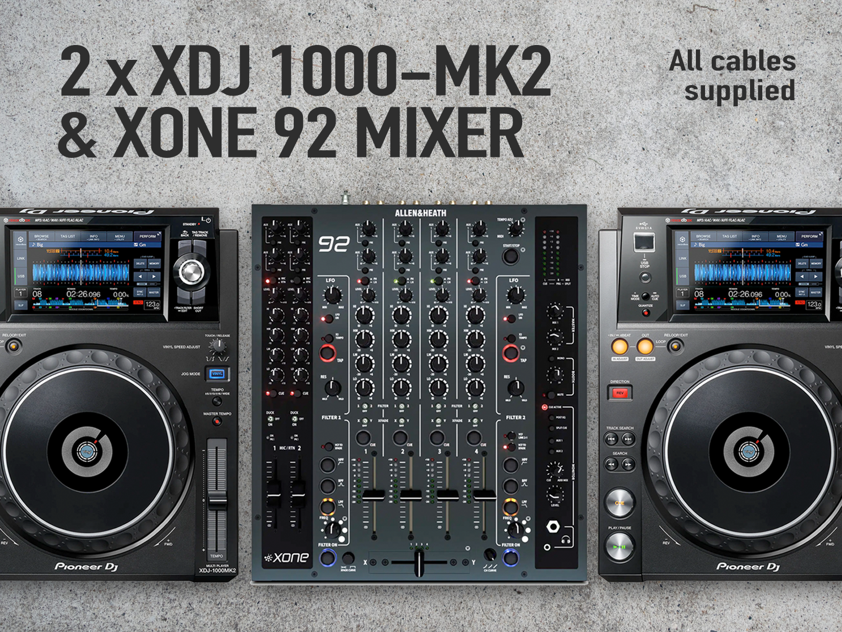 Allen & heath - xone 92 - pioneer - xdj 1000 mk2 - bundle 