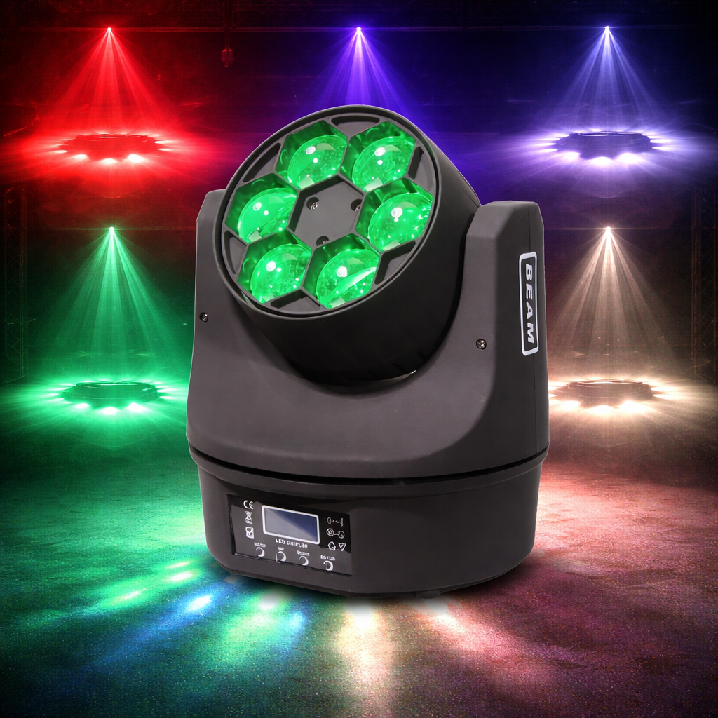 2 stk led mini bee eye moving head 4in1 rgbw 90w (utleie)