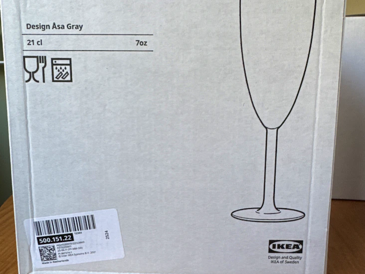 Champagneglas ikea svalka 72st