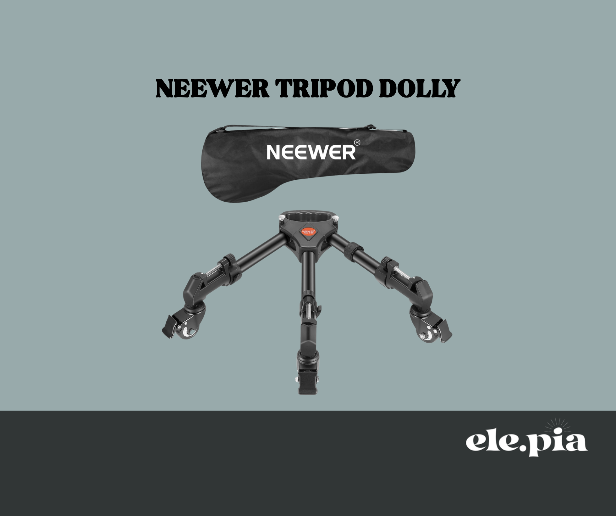 Neewer heavy duty tripod dolly | 33lb capacity / locking wheels