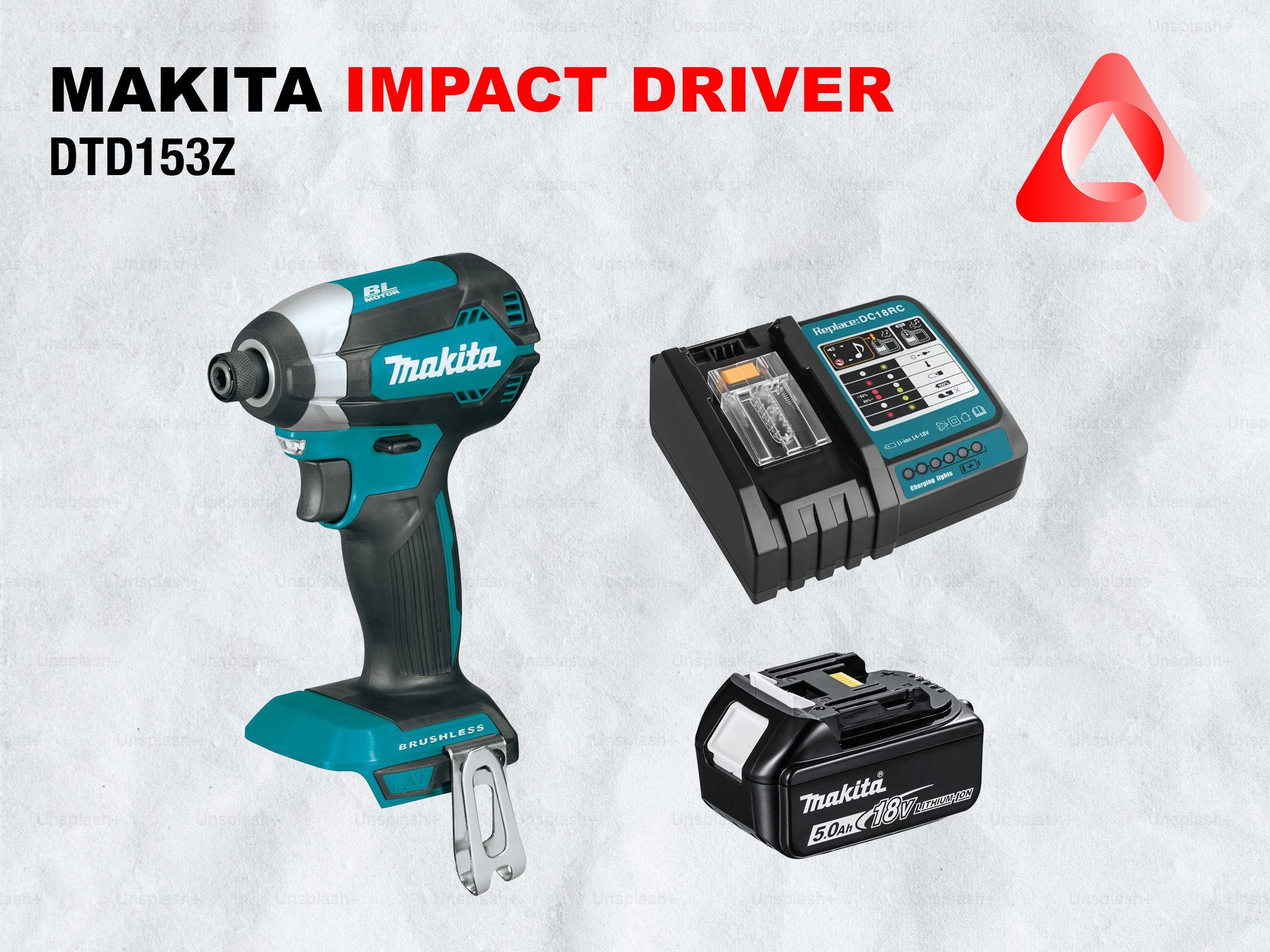 Makita impact driver dtd153 18v - with battery & charger