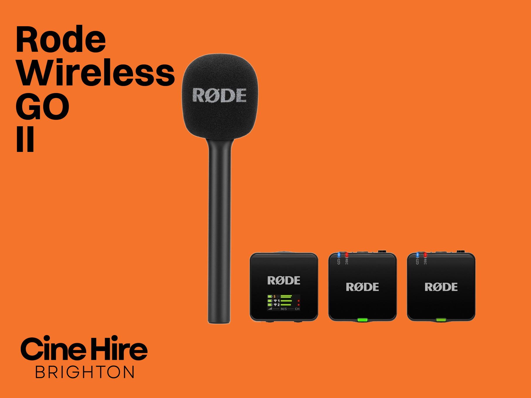 Rode wireless go ii mic set with interview handles