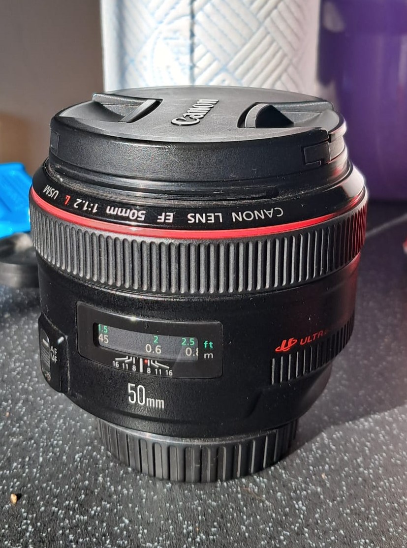 Canon 50mm f1.2 l ef lens