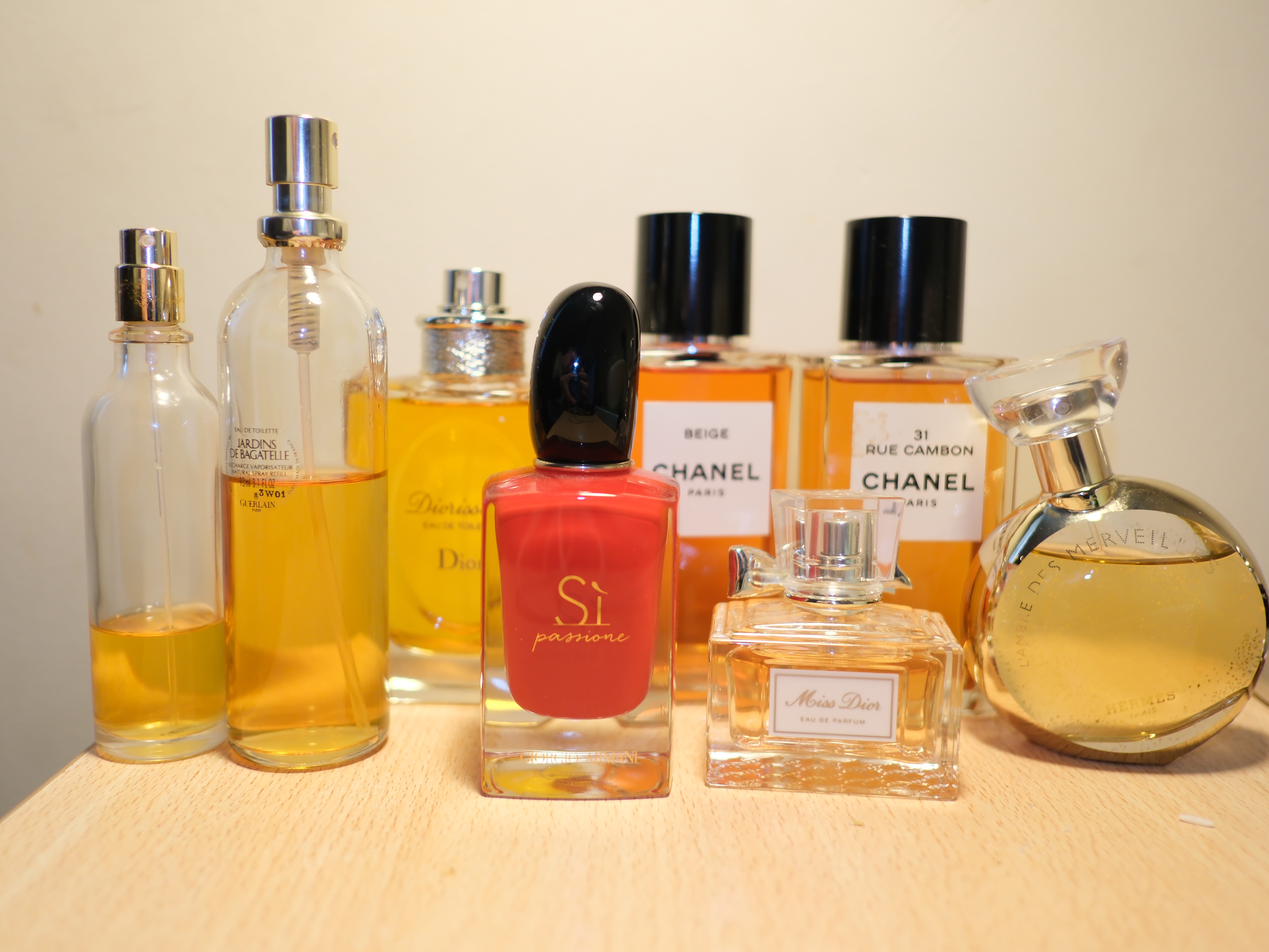 Selection of luxury perfumes 