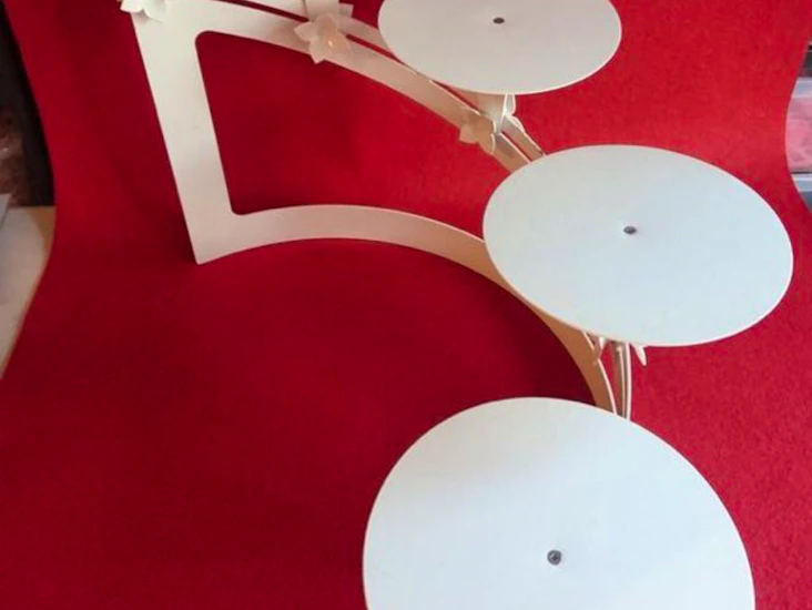 Tårtställning uppläggningsfat 5 tårtor +par