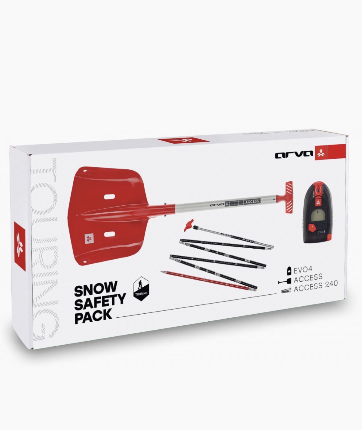 Komplett skredsett (skredsøker, sekk, stang, spade) 