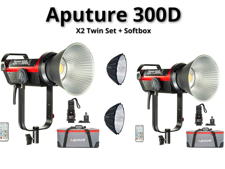 Aputure 300d ii two-light bundle + softbox