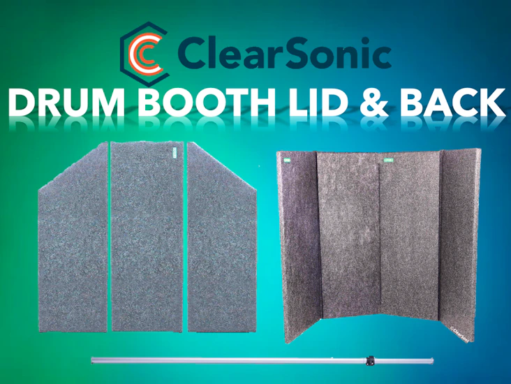 Clearsonic drum booth/shield roof lid & back