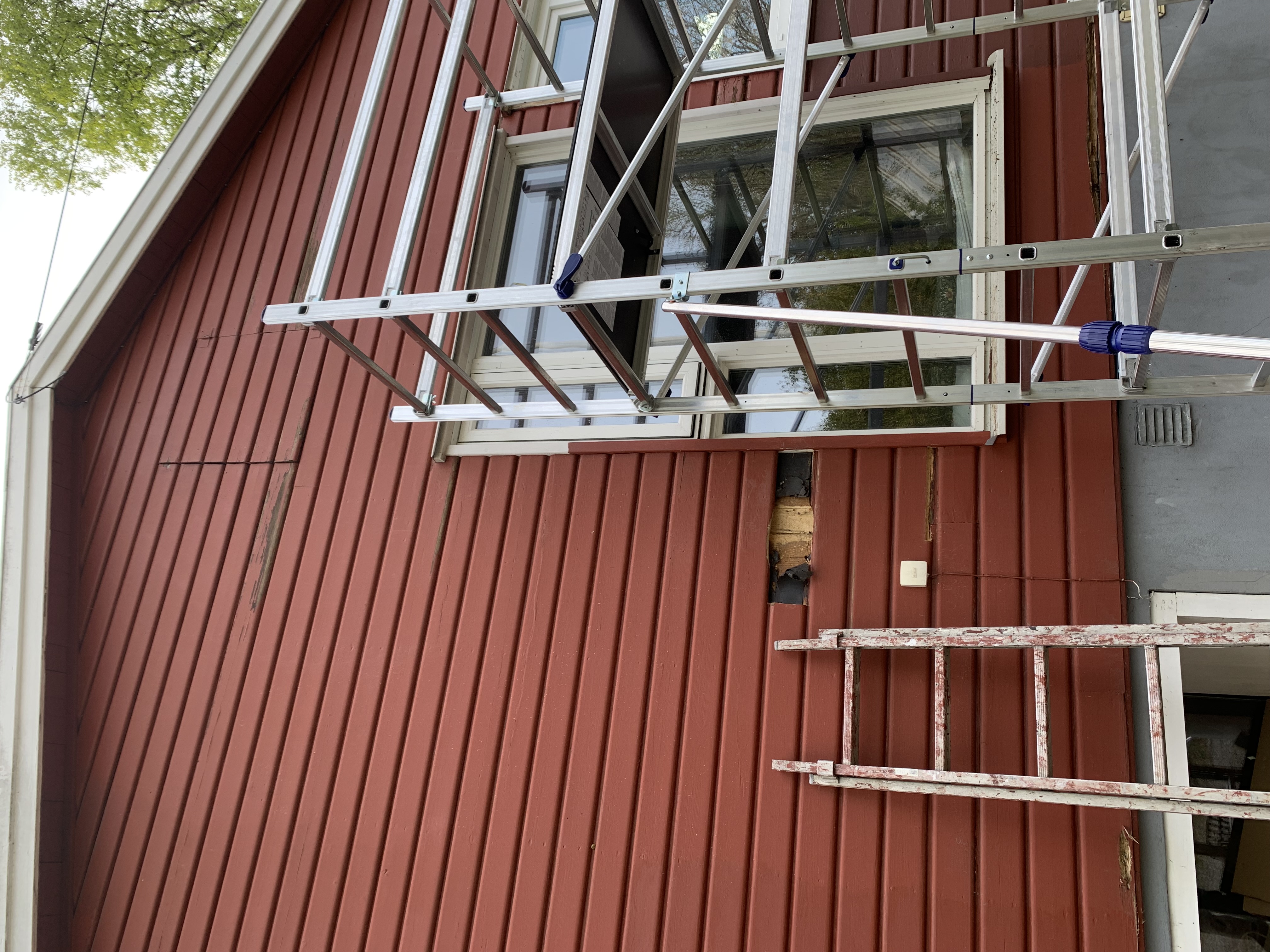 Byggställning med arbetshöjd up till ~5m