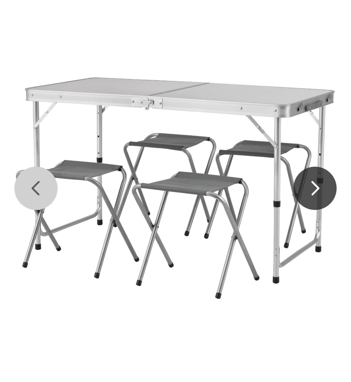 Campingbord med 4 pallar