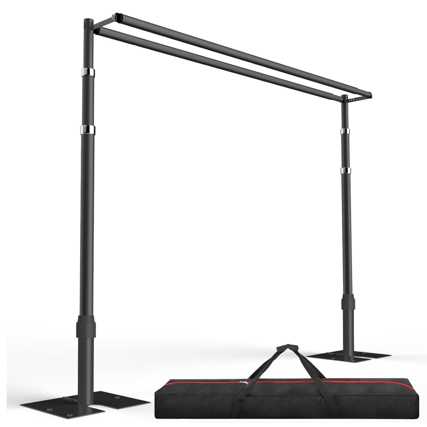 Pipe and drape backdrop stand kit,10x10ft/ 3x3m heavy duty double crossbar background