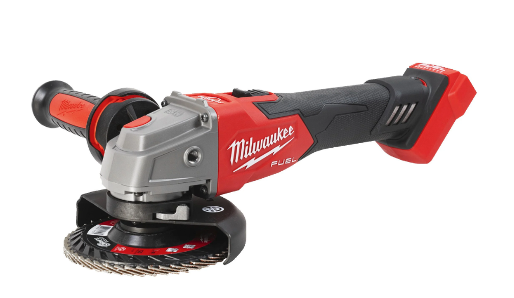 M18 fuel™ 125 mm vinkelsliper med låsbar bryter, variabel hastighet og brems