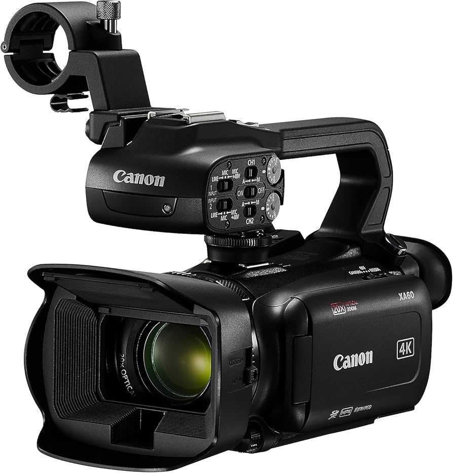 Canon xa60 4k / wireless  video transmitter - receiver / wireless zoom control  / np-f rechargeable battery / video capture card rental