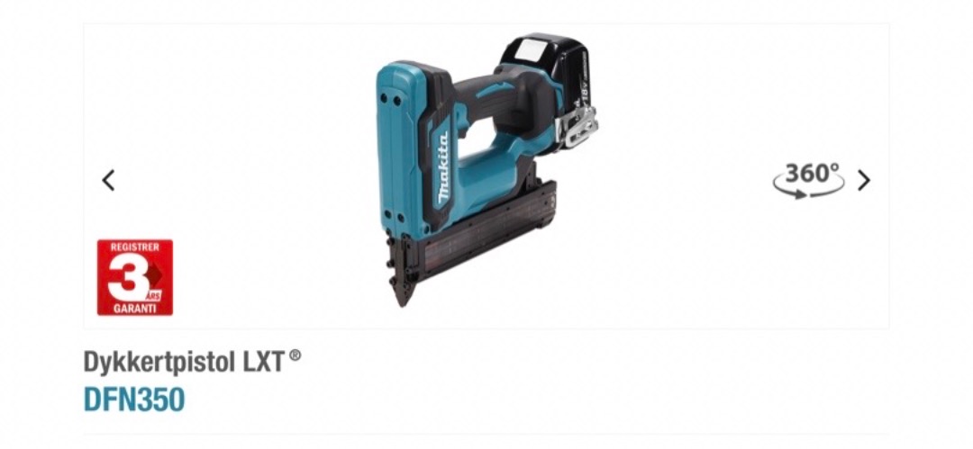 Dykkertpistol batteridrevet, makita