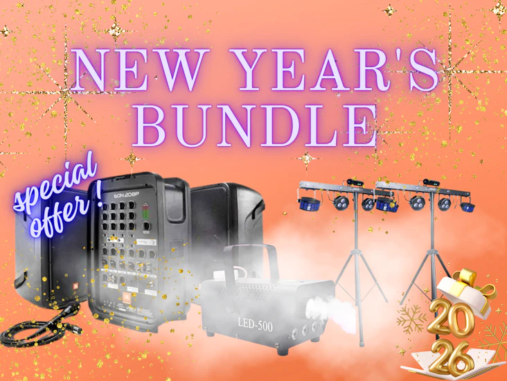 New years bundle jbl eon208p portable pa system + 2x chauvet dj gigbar 2.0 led lighting system + smoke machine - party lights