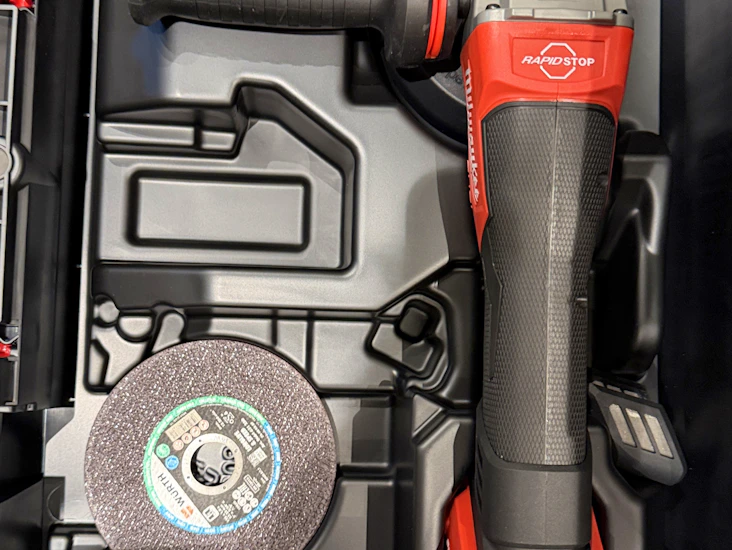 Batteridrevet vinkelsliper 125mm