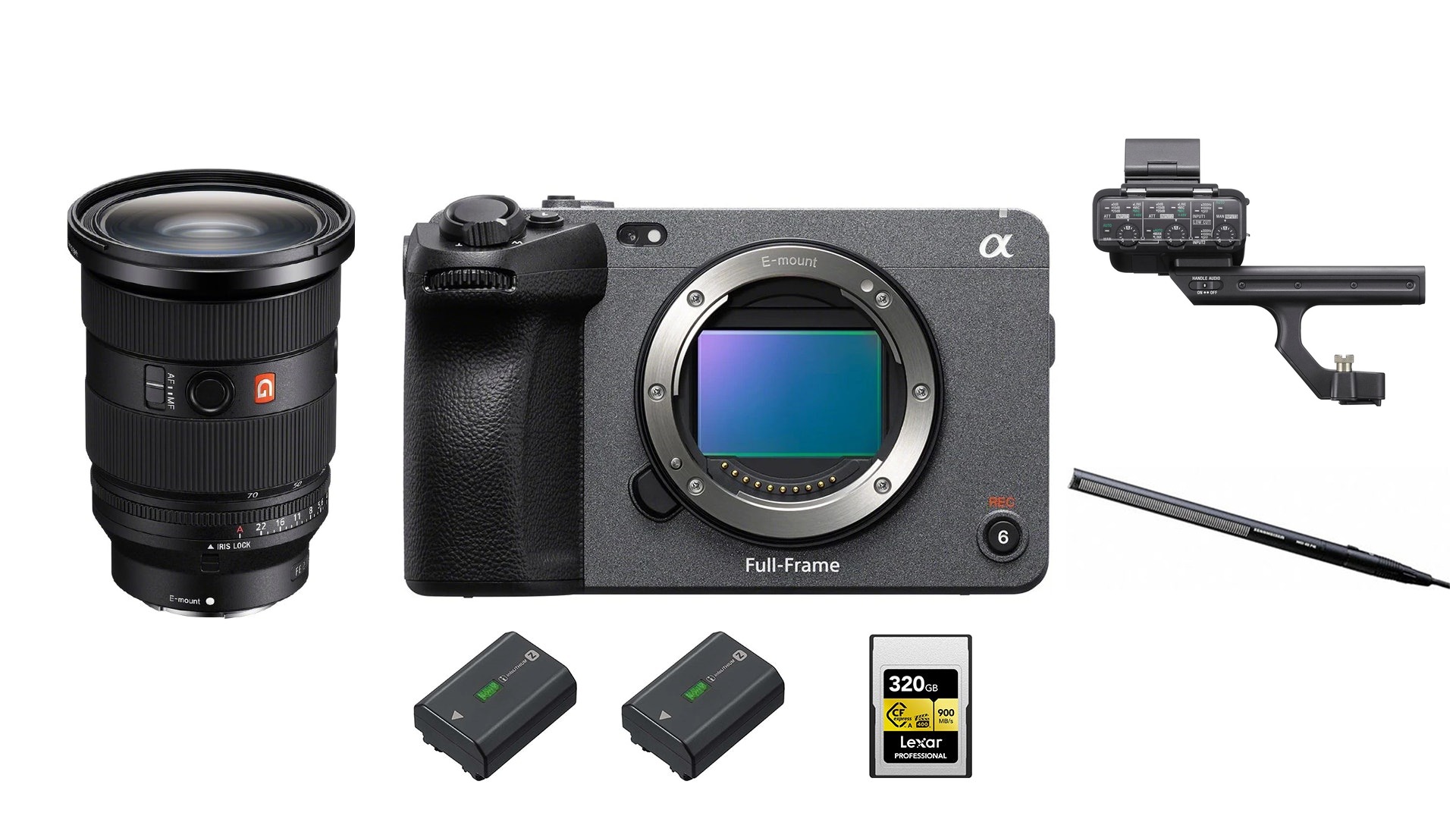 Sony fx3 recorder kit— 24-70mm gm ii + sennheiser mkh 416