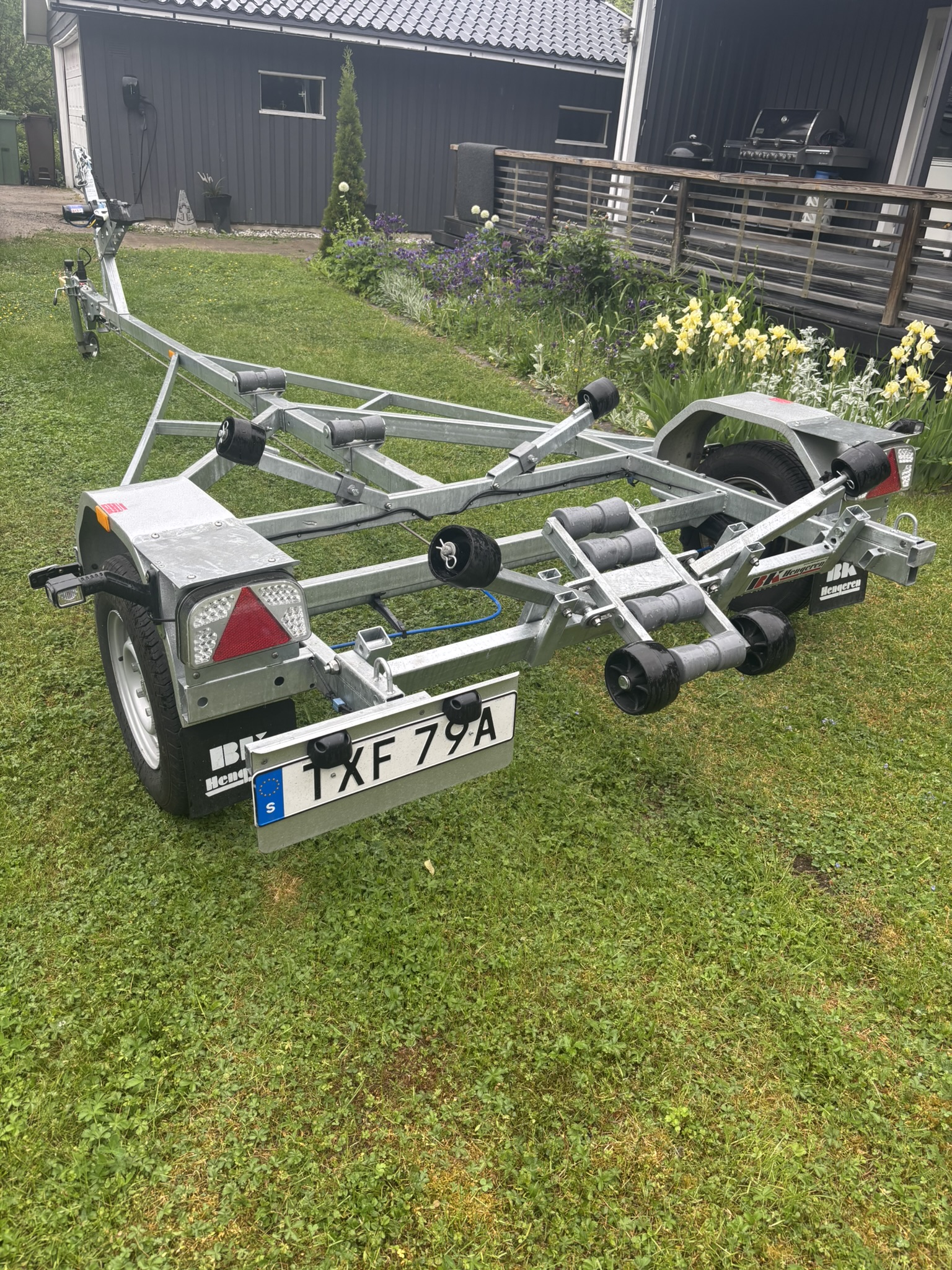 Båttrailer bk hengeren 80 km/h med elvinsch