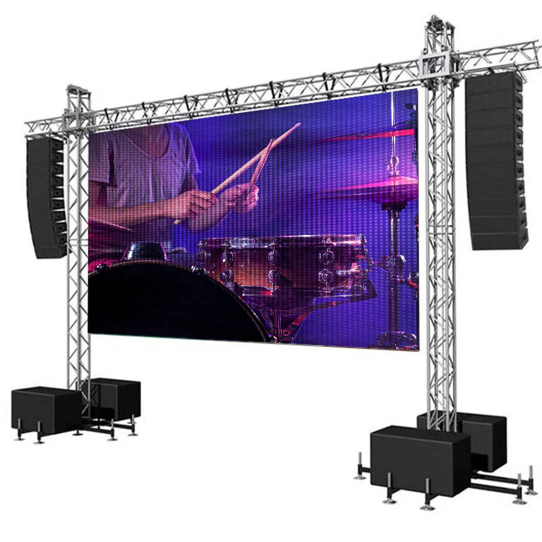 Big video wall led screen with pa system sound lights