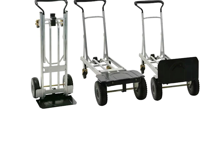 Folding trolley trailer 3 in 1 truck flat-free wheels removal moving handcart hand truck