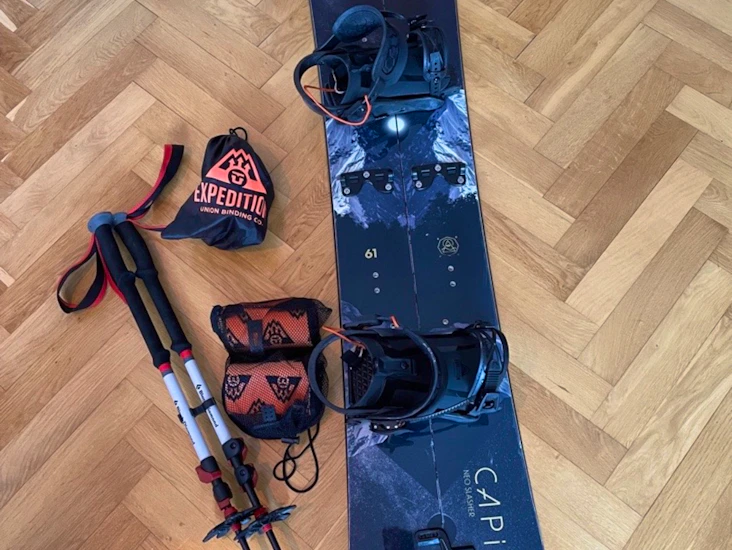Komplett splitboard utrustning