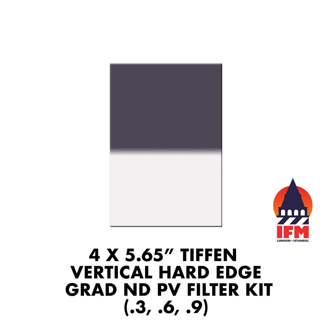 4 x 5.65” tiffen vertical hard edge grad nd pv filter package (.3 .6 .9)
