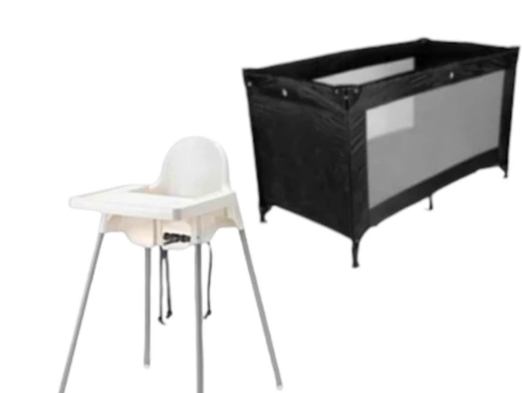 Rejseseng + børnestol // travel bed + child chair