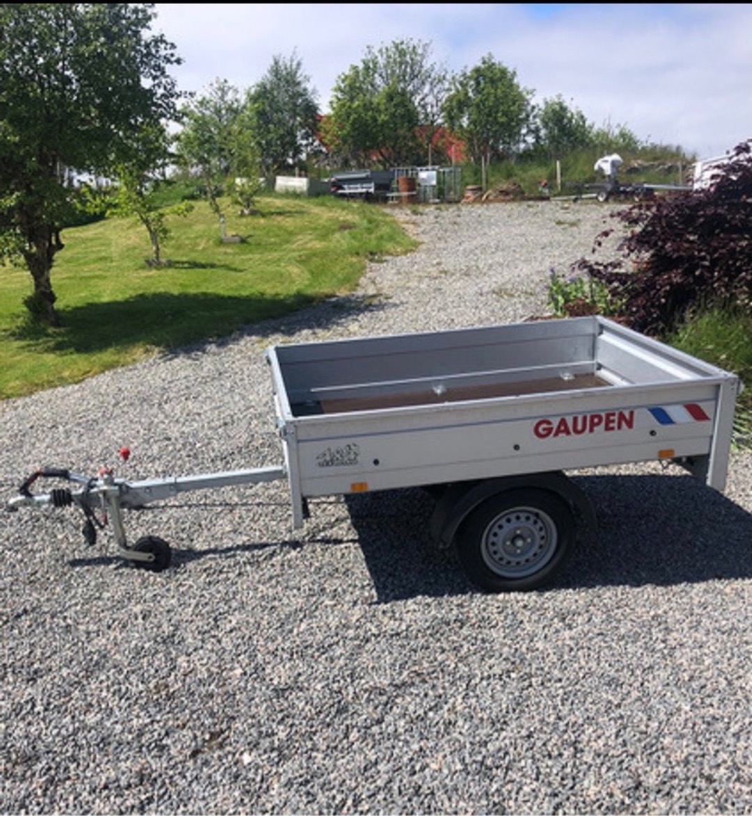 Gaupen tilhenger med brems. 750 kg. 