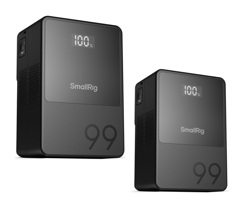 2x smallrig 99wh | v-mount lock battery ports: d-tap 2x usb-c 1x usb-a dc 5.5 x 2.1mm 8v, dc 5.5 x 2.5mm 12v