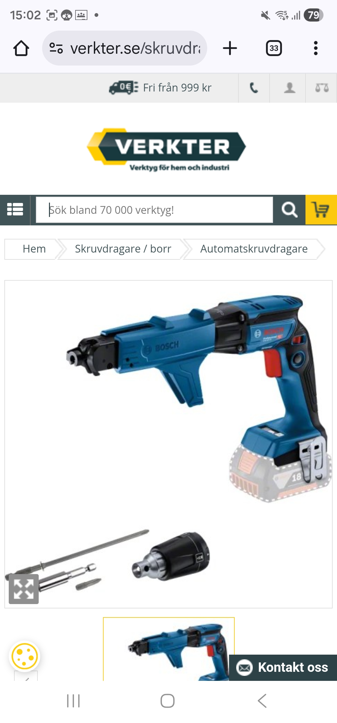 Batteridriven skruvdragare bosch gtb 18v-45 solo; 18 v