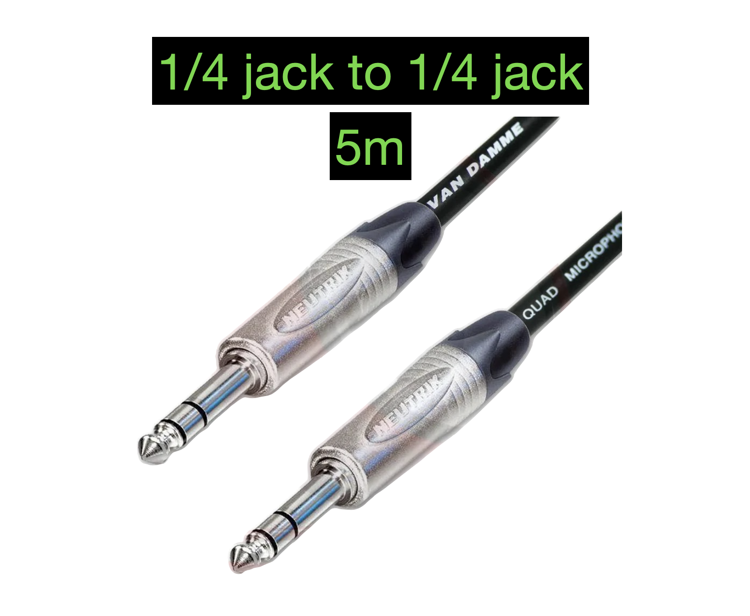1/4 jack to 1/4 jack 5m guitar lead