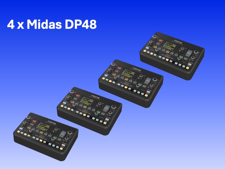 Midas dp48 dual personal monitor mixer (f0ur units)