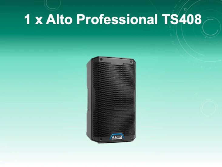 Alto professional ts408 2000 watt active pa speaker (single unit)