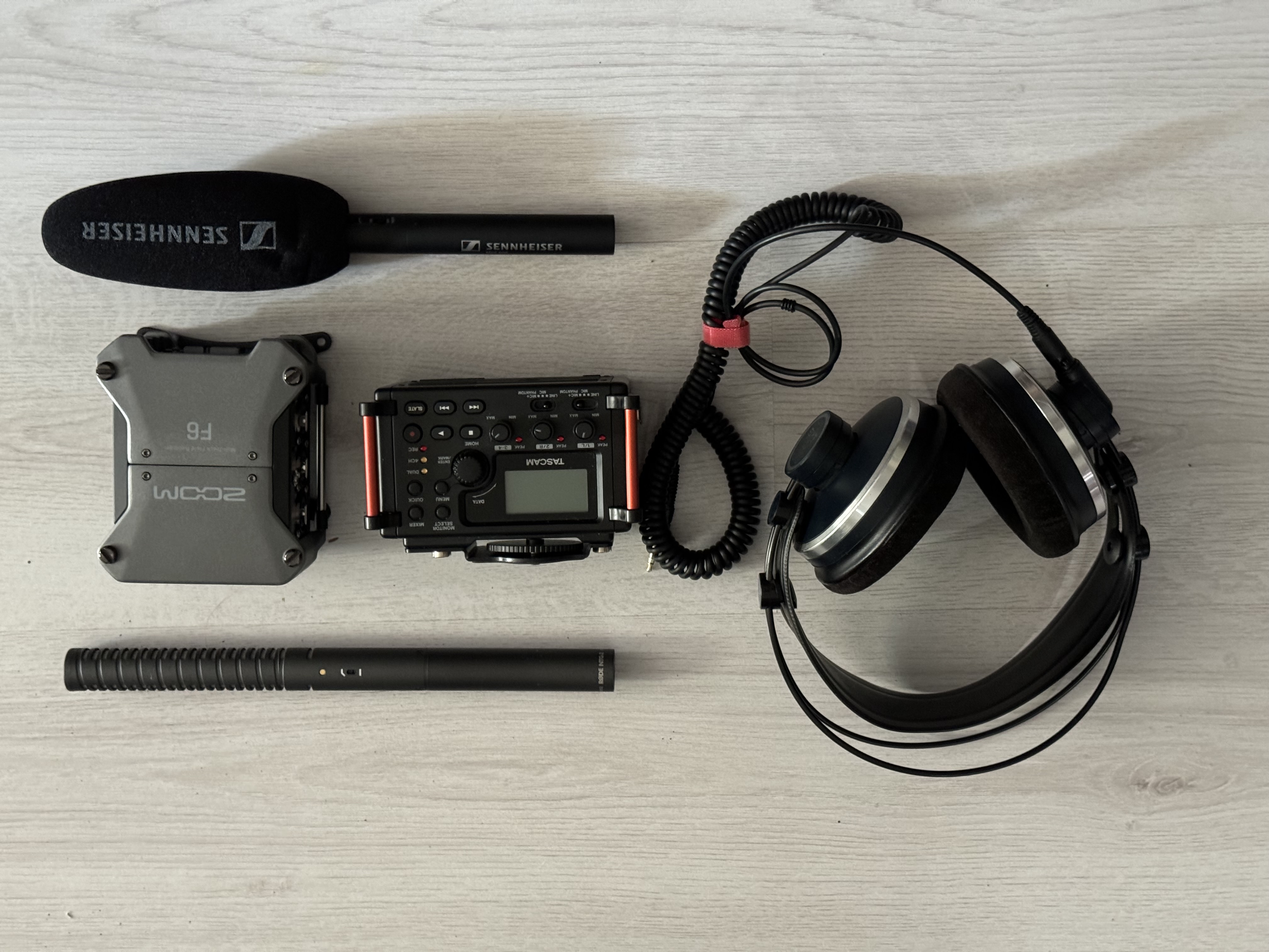 Shotgun microphone & soundcard