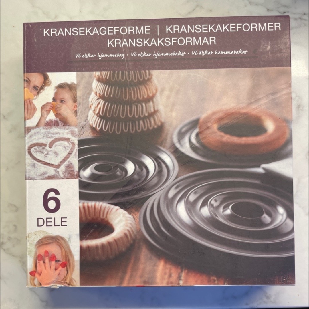 Kransekake-former: 6 ringer, teflonbelegg