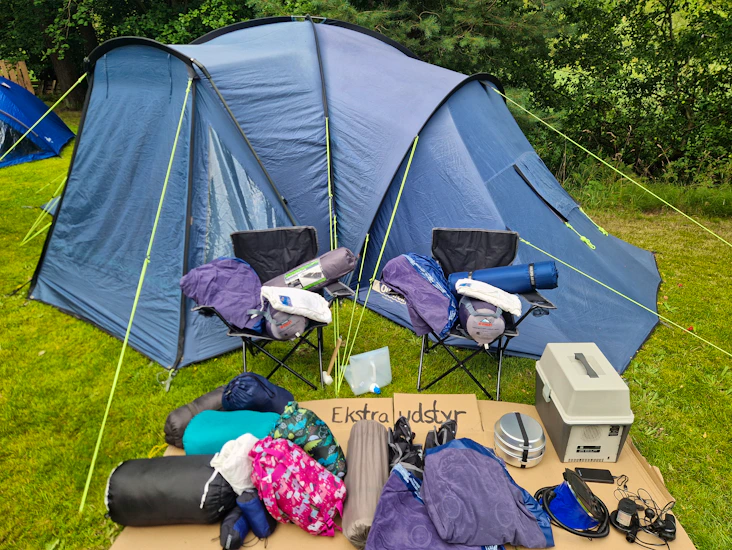 Campingpakke m. 6-8 pers. telt