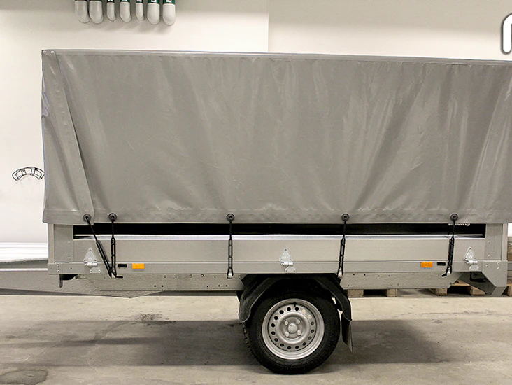 Bendrup släpvagn med kapell och galler