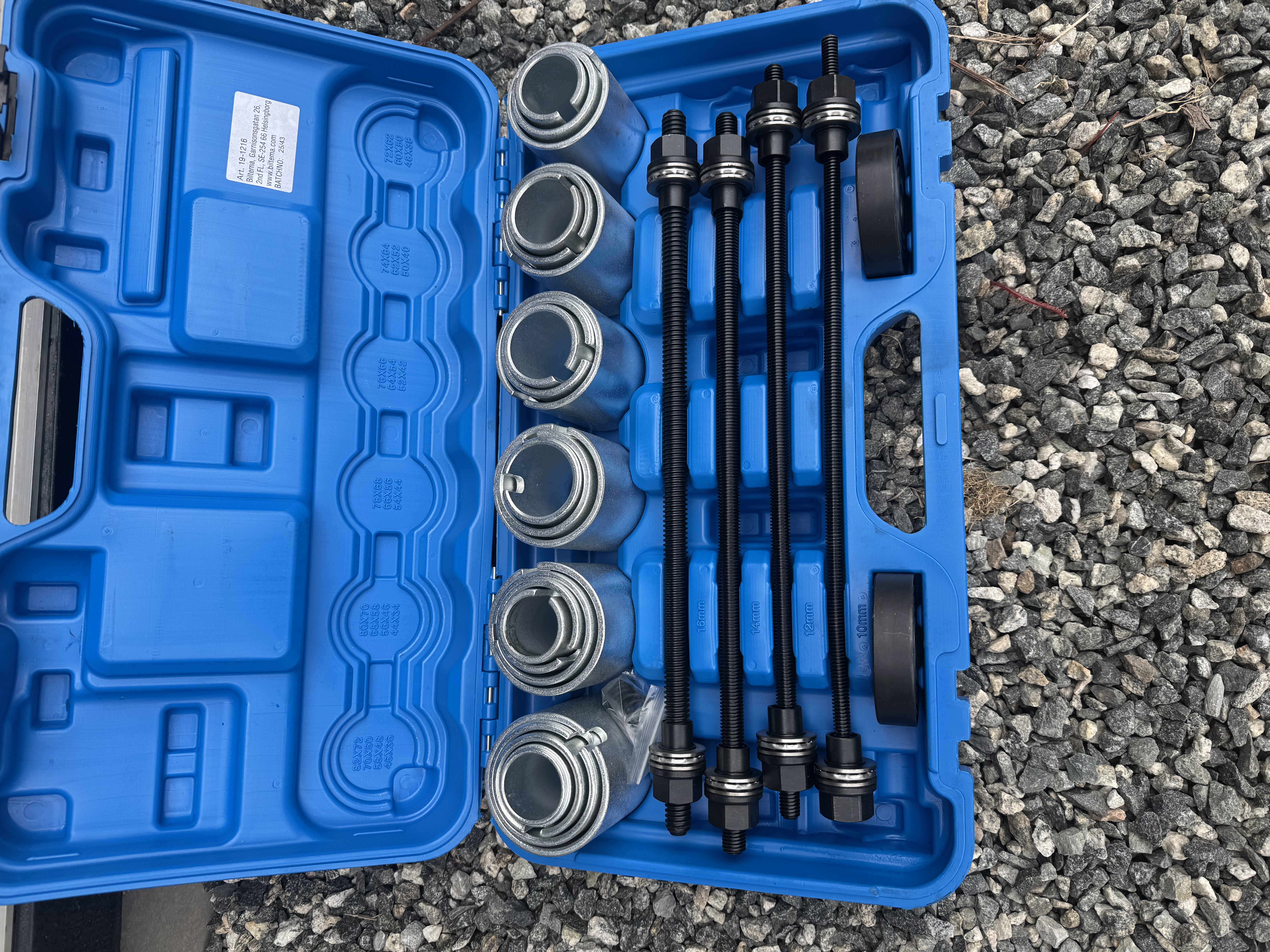 Manuell verkstedpresse/ avdrager/montering av lager og foring