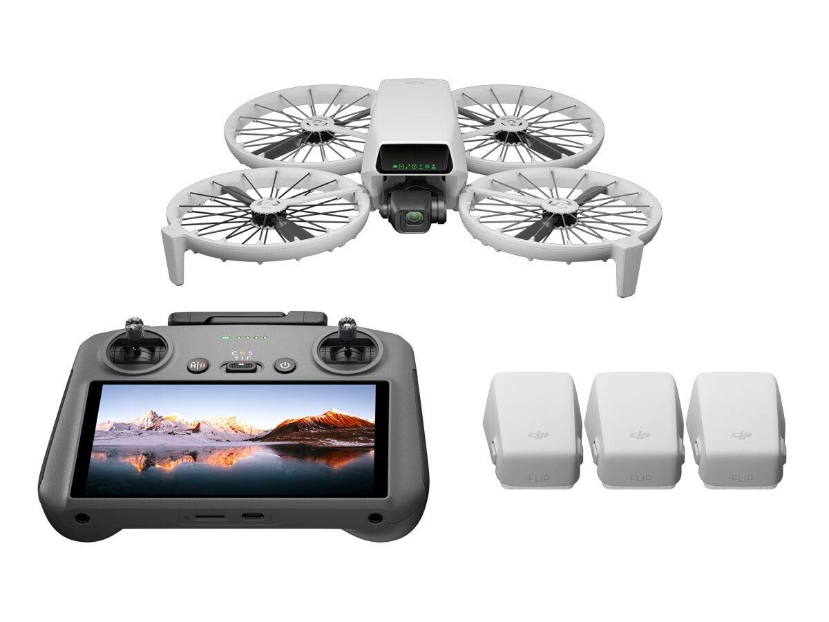 Dji flip drone og 3 ekstra batteri