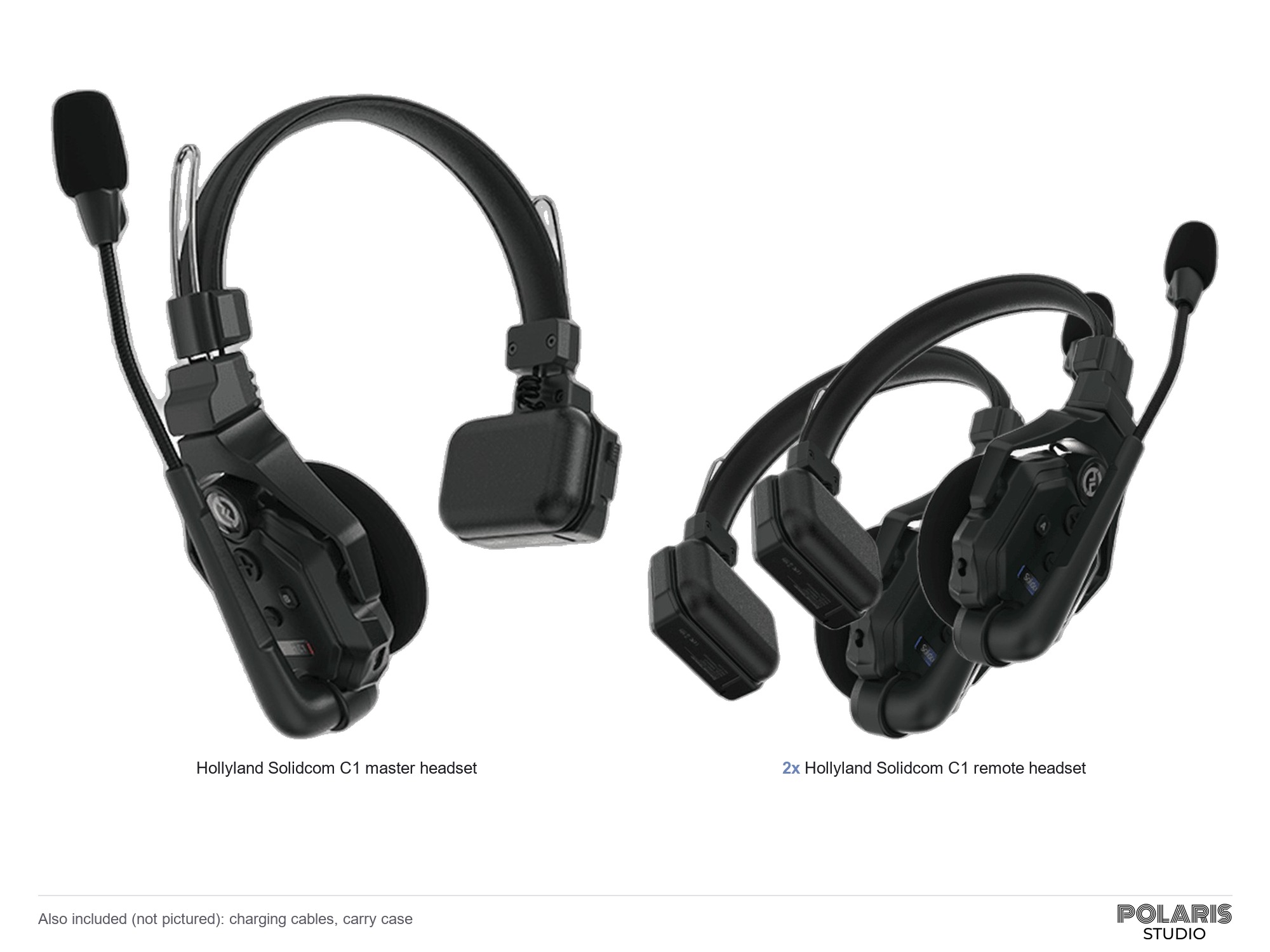 Hollyland solidcom c1 full duplex wireless intercom, set of 3 headsets