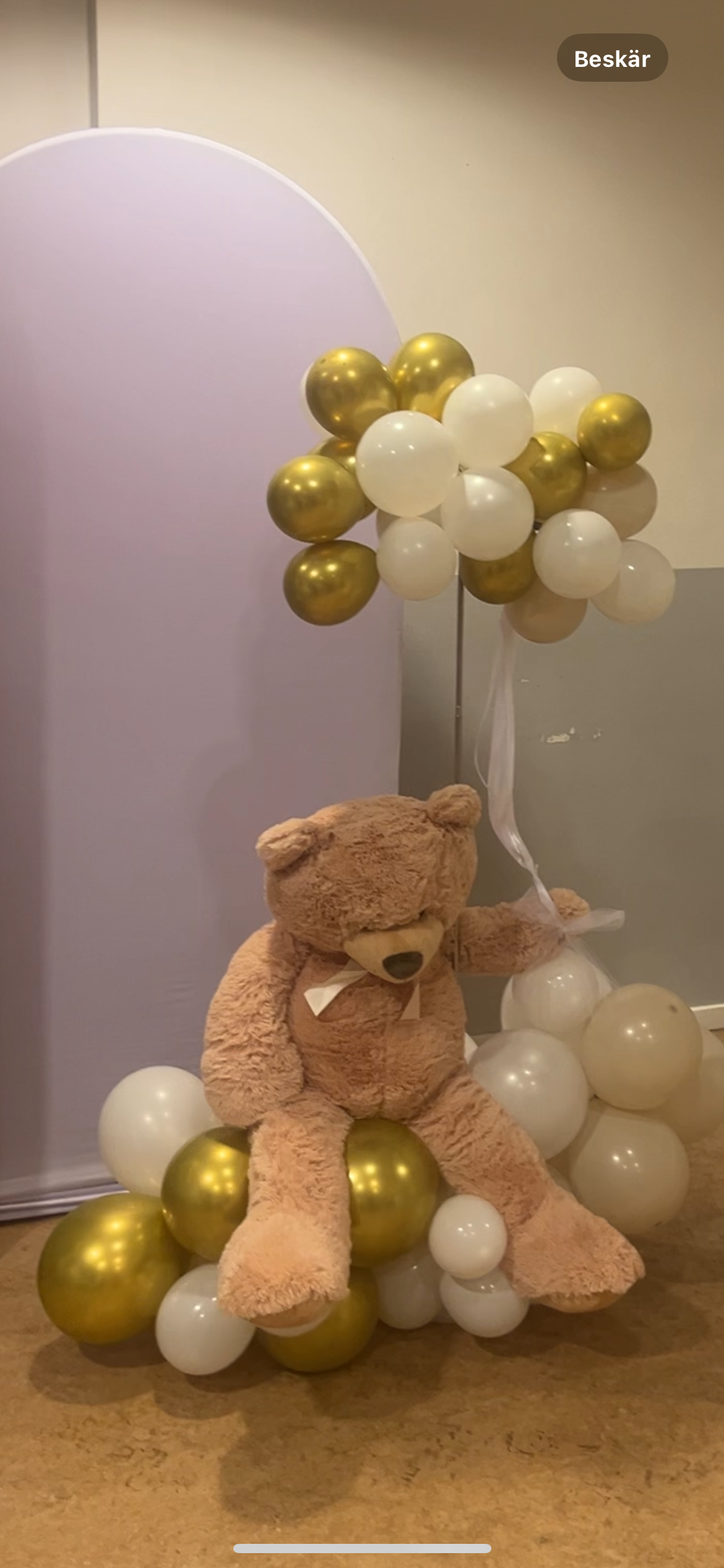 Pelare för ballonguppställning