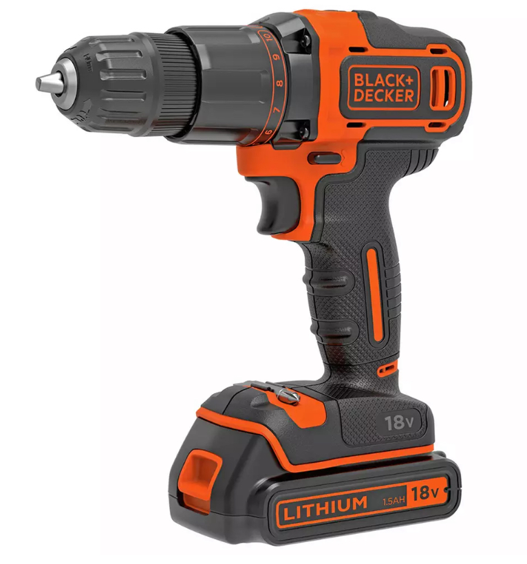 Black + decker cordless hammer drill with battery