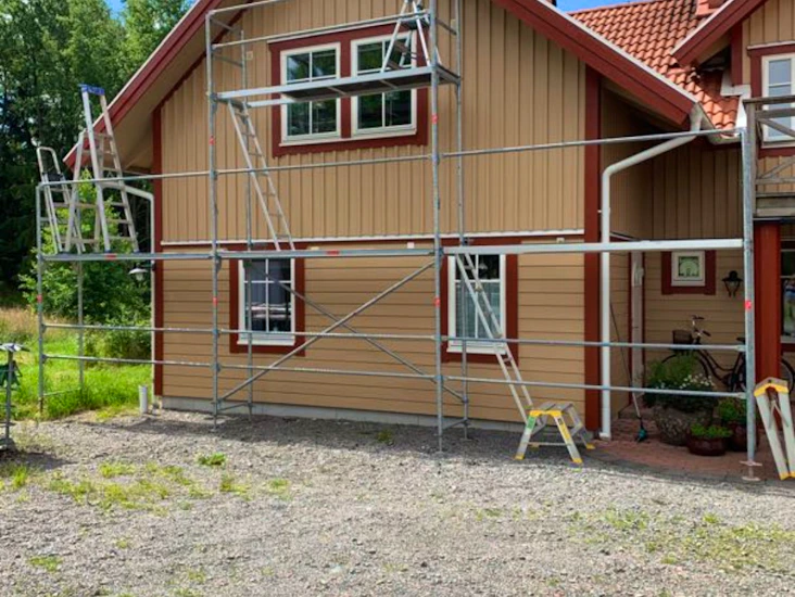Byggställning perfekt för gavelspets