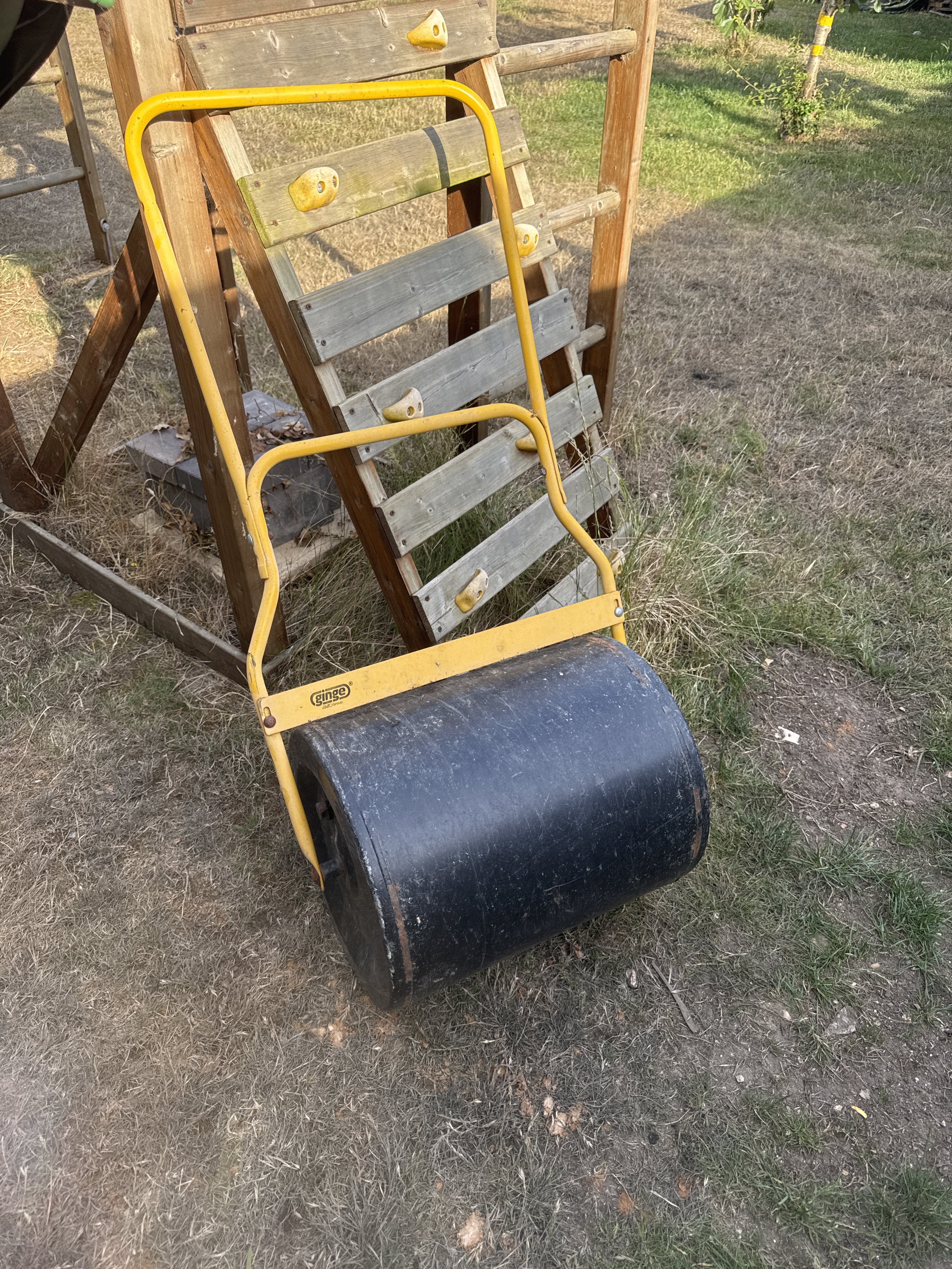 Large water filled lawn roller