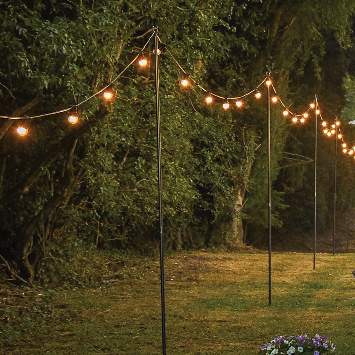 Festoon light pole