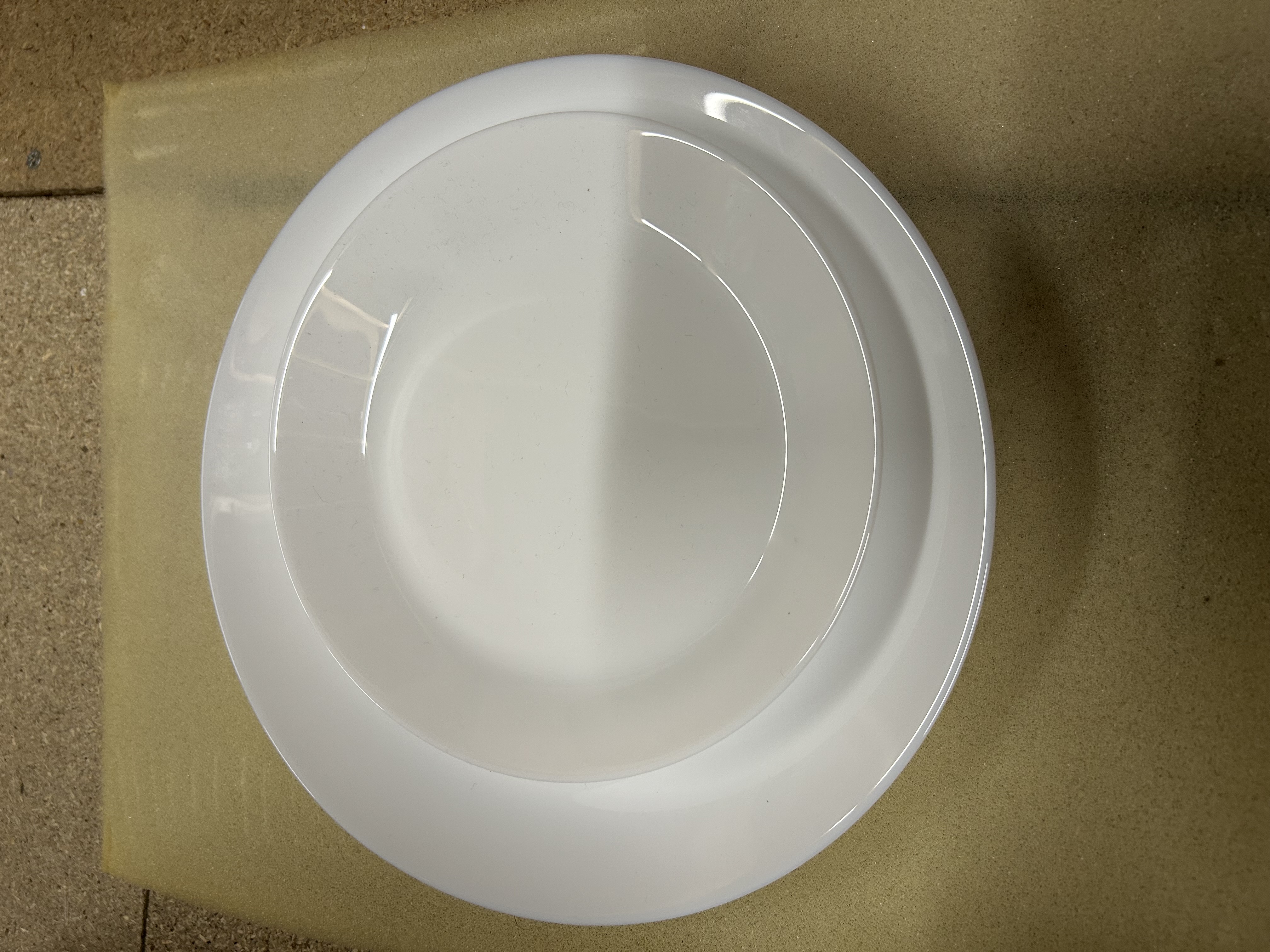 White dinner and side plates