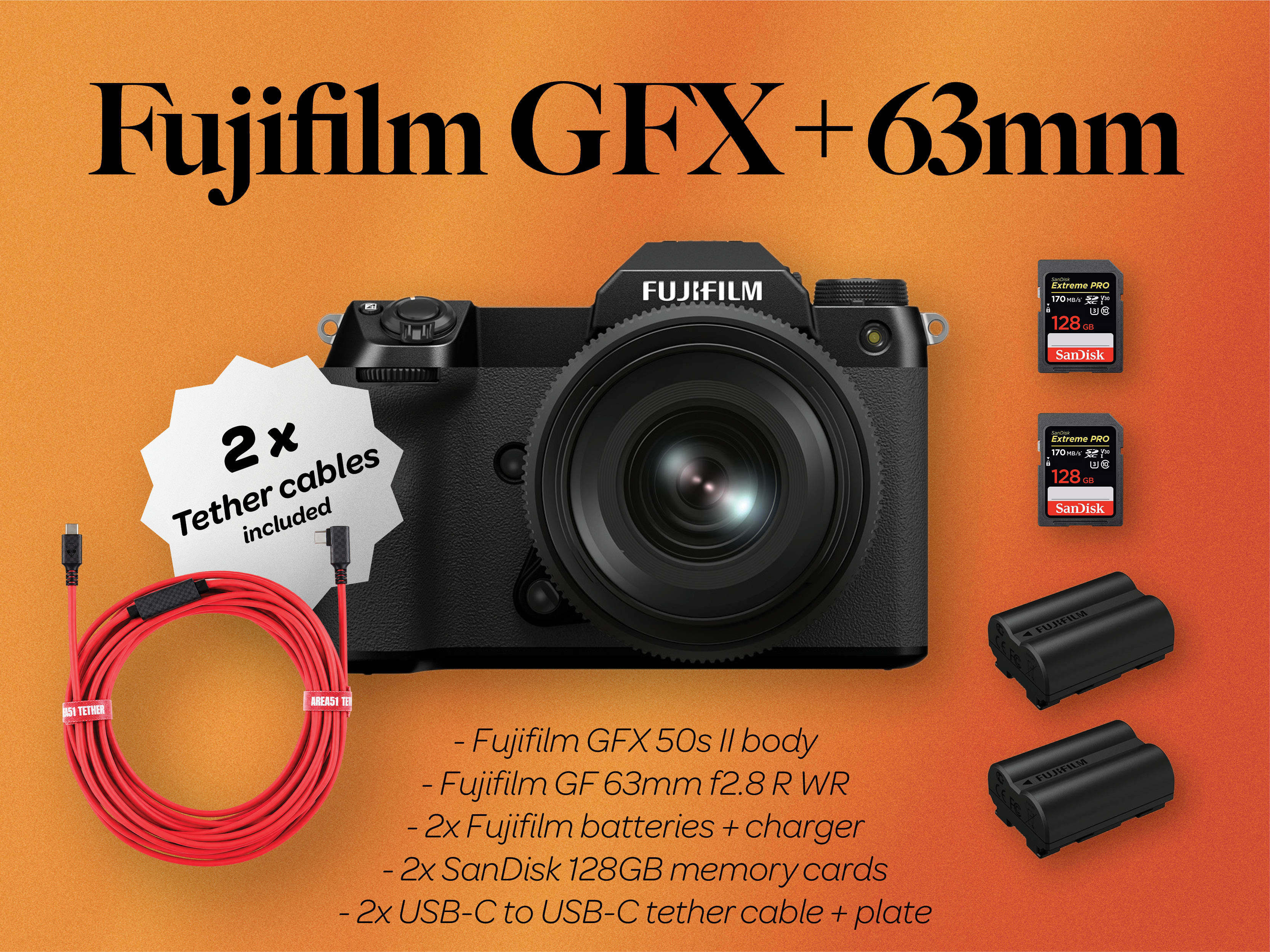 Fuji fujifilm gfx 50s ii + gf 80mm f1.7 lens