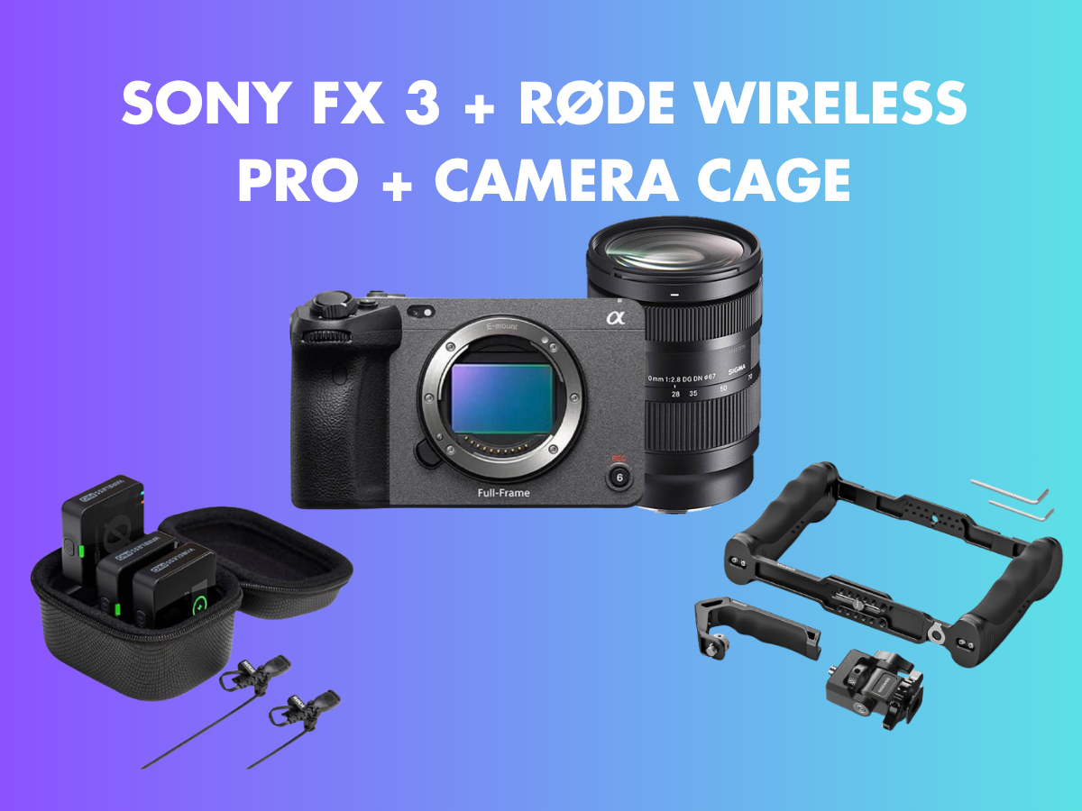 Sony fx3 + 28–70mm f/2.8 + røde wireless pro